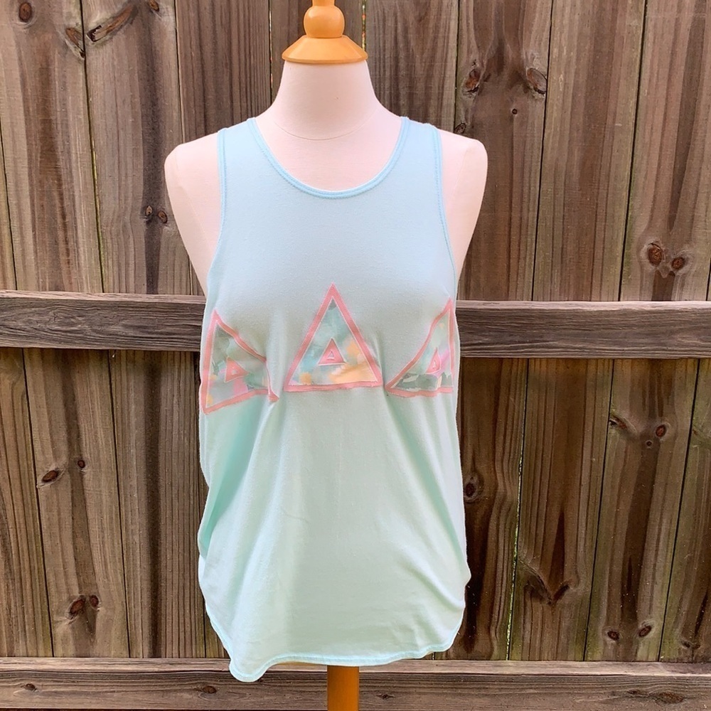Delta Delta Delta Sorority Tank Top Pastel Delta Appliqus Size Large